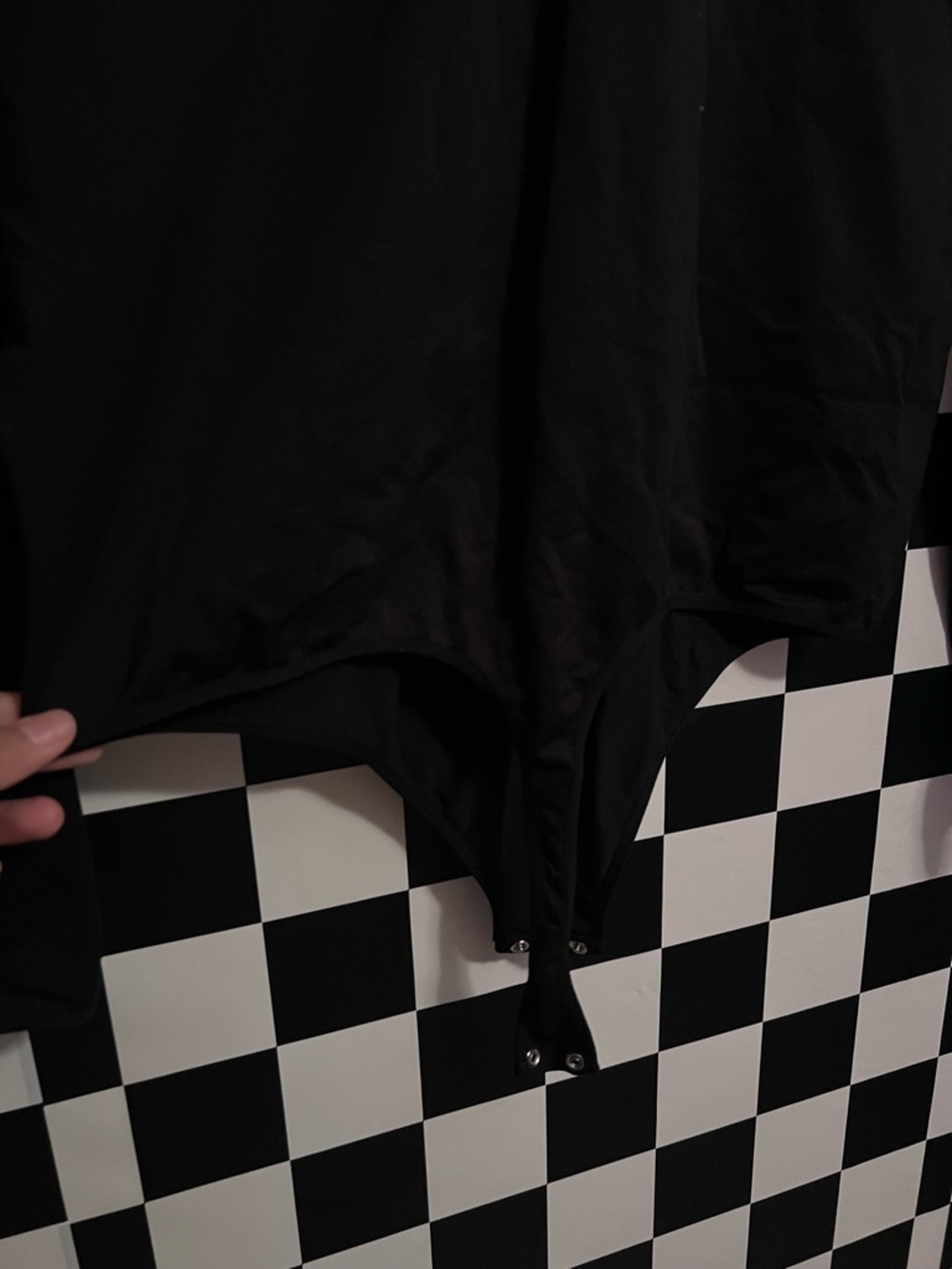 Black Long-Sleeve Women's Bodysuit Top - Picture 5 of 6
